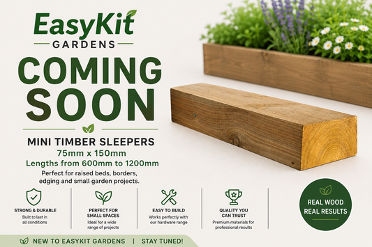 Mini Timber Sleepers Coming Soon to EasyKit Gardens